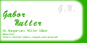 gabor muller business card