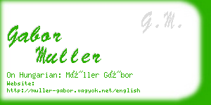 gabor muller business card